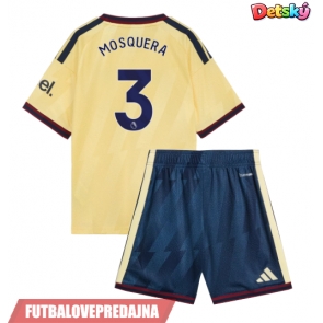 Lacne Dětský Futbalové dres Arsenal Cristhian Mosquera #3 2026-27 Krátky Rukáv - Tretina (+ trenírky)